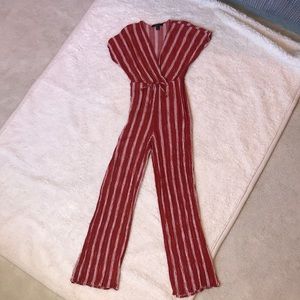 Red & White Jumpsuit